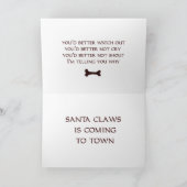 Griezelige Kerstman of Kerstkaart Krampus Kaart (Binnen)