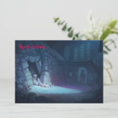 Griezelige Kerstmis Feestdagenkaart (Staand voorkant)