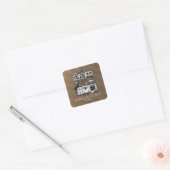 Griezelige Keuken Bruiloftsdienst Vierkante Sticker (Envelop)