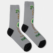 Griezelige kijkende groene oog bemanning sokken (Rechts)