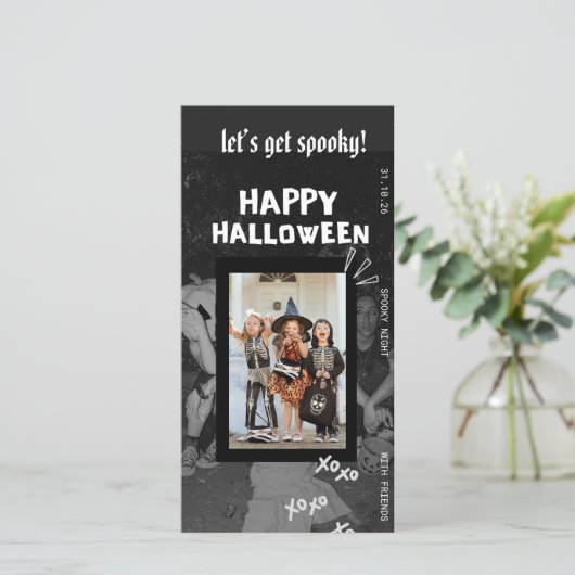 Griezelige Kinderen Halloween Feest Uitnodiging Te (Staand voorkant)
