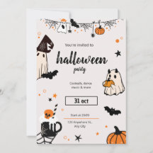 Griezelige & Klasse Halloween-feestuitnodiging
