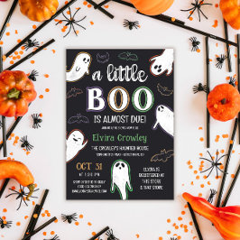 Griezelige kleine Boo Halloween babyborrel Kaart
