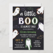 Griezelige kleine Boo Halloween babyborrel Kaart (Voorkant)