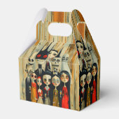  griezelige kleurrijke spookachtige tijd Halloween Bedankdoosjes (Achterkant)