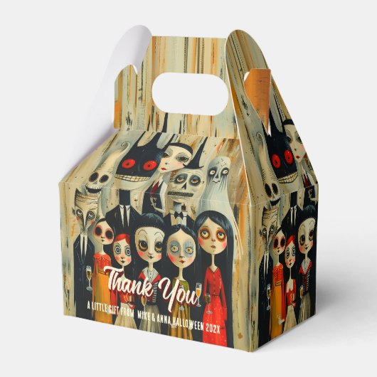  griezelige kleurrijke spookachtige tijd Halloween Bedankdoosjes (Voorkant Zijde)