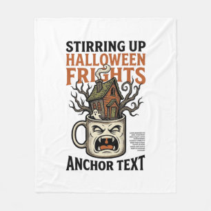 Griezelige koffie Halloween Geheime mok grafisch s Fleece Deken