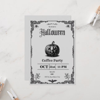 Griezelige koffie & traktaties kaart