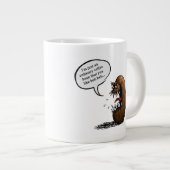 Griezelige koffieboon grote koffiekop (Voorkant rechts)