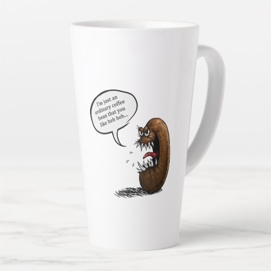 Griezelige koffieboon latte mok (Rechterhoek)