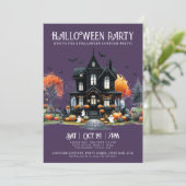 Griezelige kostuum Halloweenfeest uitnodiging (Staand voorkant)