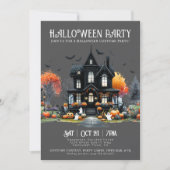 Griezelige kostuum Halloweenfeest uitnodiging (Voorkant)