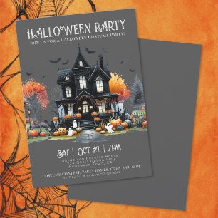 Griezelige kostuum Halloweenfeest uitnodiging