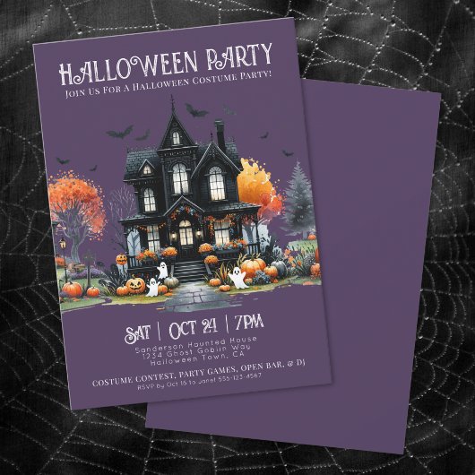 Griezelige kostuum Halloweenfeest uitnodiging