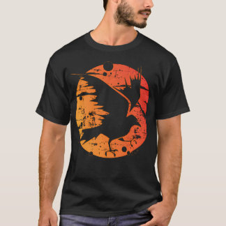 Griezelige Kraai Bosdier Vogel Gotisch Zwart T-shirt