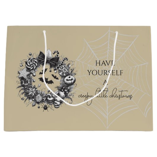 Griezelige krans groot cadeauzakje (Voorkant)