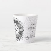 Griezelige krans latte mok (Voorkant)