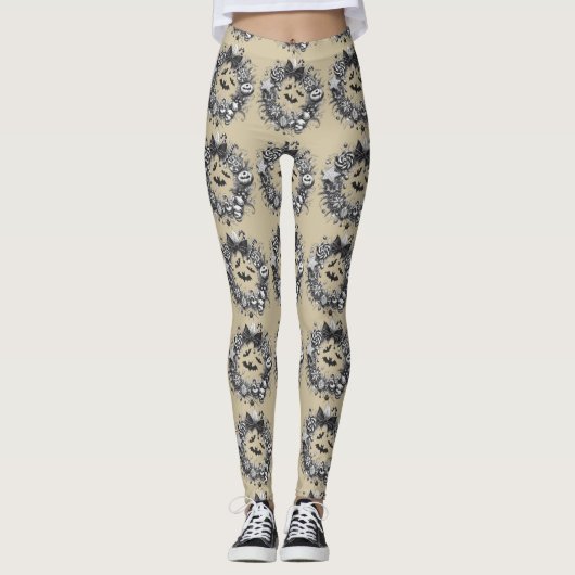 Griezelige krans leggings (Voorkant)