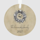 Griezelige krans ornament (achterkant)