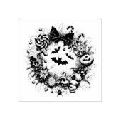 Griezelige krans rubberstempel (Afrduk)