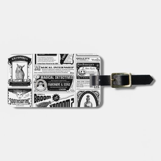 griezelige krant bagagelabel (Voorkant horizontaal)