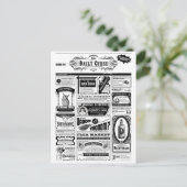 griezelige krant briefkaart (Staand voorkant)