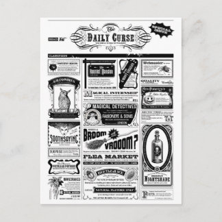 griezelige krant briefkaart