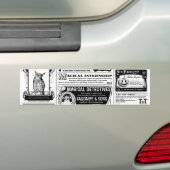 griezelige krant bumpersticker (Op auto)