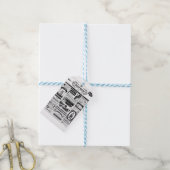 griezelige krant cadeaulabel (Met Touw)