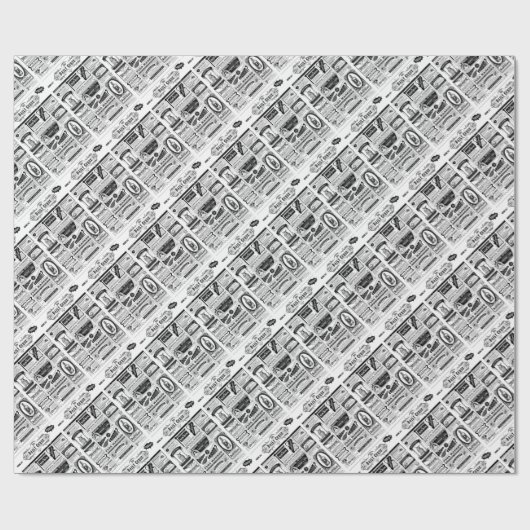 griezelige krant cadeaupapier (Vlak)