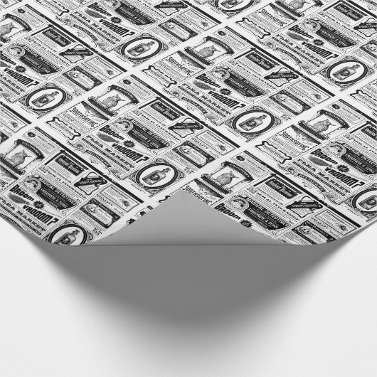 griezelige krant cadeaupapier (Hoek)