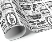 griezelige krant cadeaupapier (Rol Hoek)