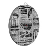 griezelige krant dartbord (Voorkant Links)