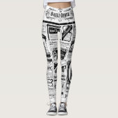 Griezelige krant leggings (Voorkant)
