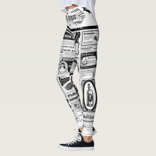 Griezelige krant leggings (Links)