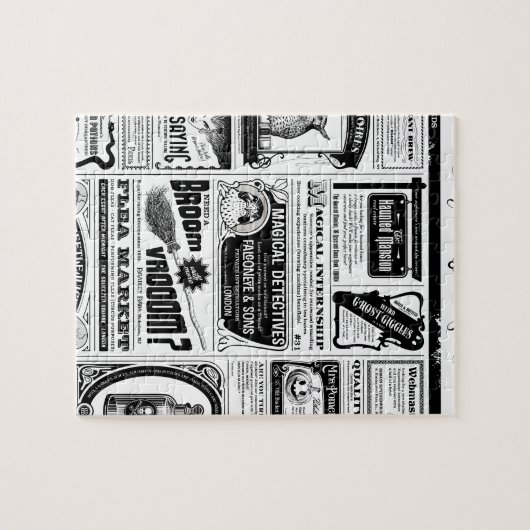 griezelige krant legpuzzel (Horizontaal)