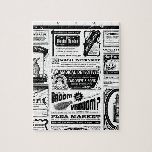 griezelige krant legpuzzel (Verticaal)