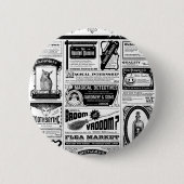 griezelige krant ronde button 5,7 cm (Voorkant)