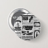 griezelige krant ronde button 5,7 cm (Voorkant /achterkant)