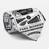 griezelige krant stropdas (Opgerold)