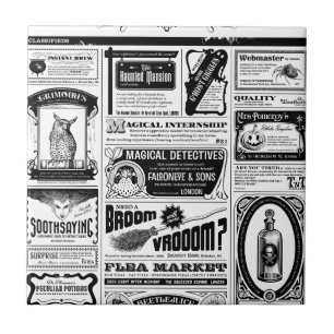 griezelige krant tegeltje