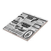 griezelige krant tegeltje (Zijkant)