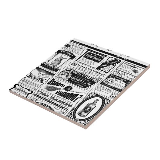 griezelige krant tegeltje (Zijkant)