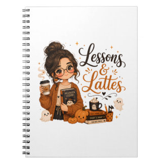 Griezelige leraar Halloween-notitieboek Funny Latt Notitieboek