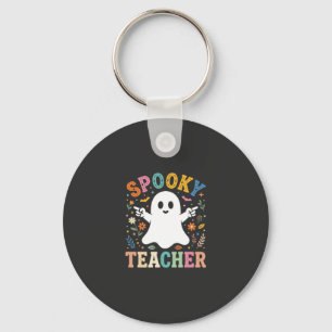 Griezelige leraar Schattig spook Halloween-ontwerp Sleutelhanger