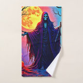 Griezelige Maan Doodskreet Design Bad Handdoek (Handdoek)