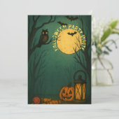 Griezelige Maanlicht Halloween Kaart (Staand voorkant)