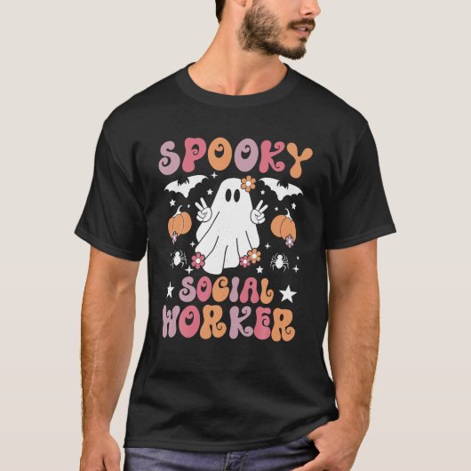 Griezelige Maatschappelijk Werker Halloween Beste T-shirt (Voorkant)