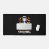 Griezelige mama coole Halloween skelet Bureaumat (Keyboard & Muis)