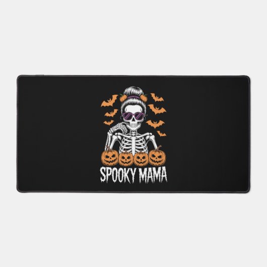 Griezelige mama coole Halloween skelet Bureaumat (Voorkant)